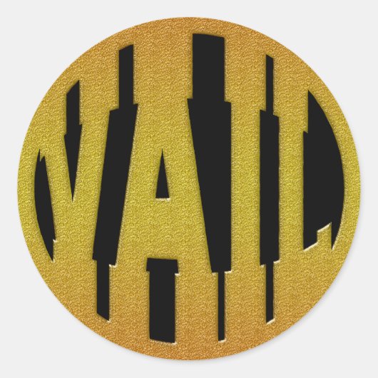 VAIL - GOLD RUNDER AUFKLEBER (Vorderseite)