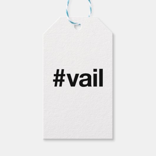 VAIL Hashtag Geschenkanhänger (Vorderseite)