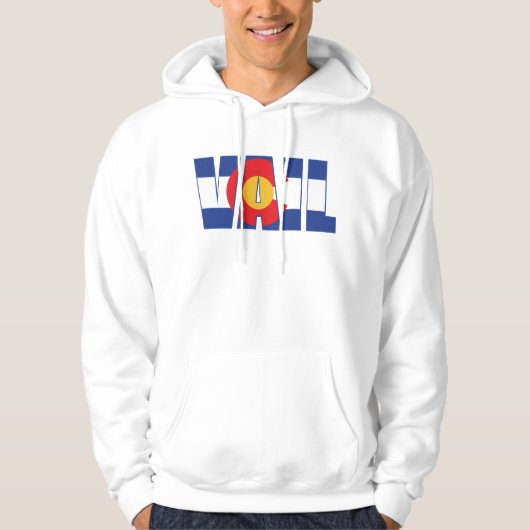 Vail in Colorado Flag Hoodie (Vorderseite)