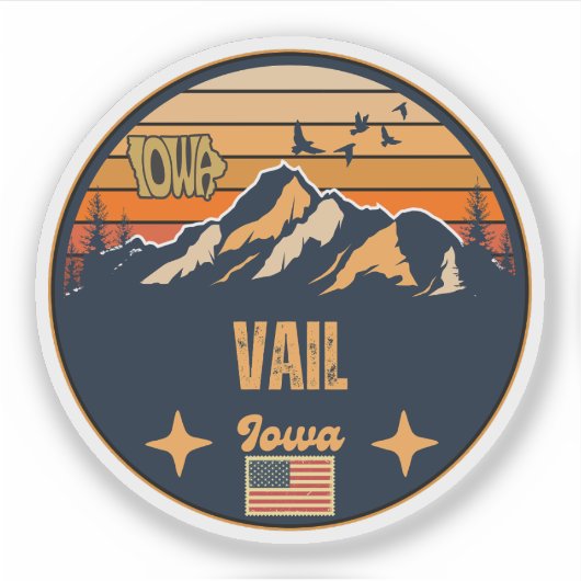 Vail, Iowa Aufkleber (Vorderseite)