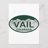 Vail Licence Oval Postkarte (Vorderseite)