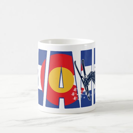 Vail mit Colorado Flag und Skier Kaffeetasse (Mittel)