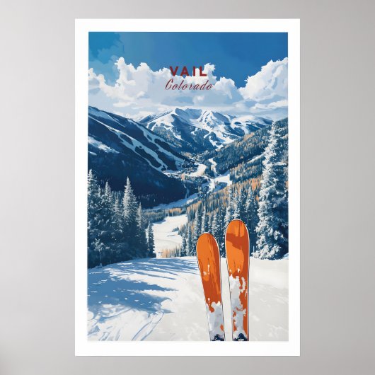 Vail Reiseplakat - Colorado 1 Poster (Vorne)