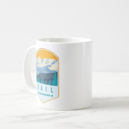 Vail Ski Abzeichen Kaffeetasse (Vorderseite Links)