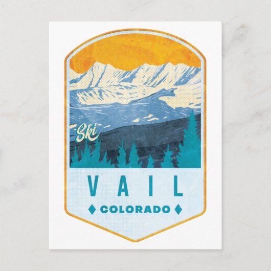 Vail Ski Abzeichen Postkarte (Vorderseite)