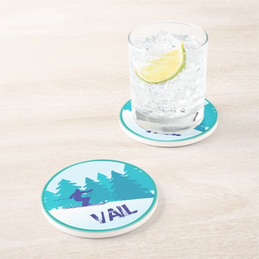 Vail Ski Getränkeuntersetzer (Seite)