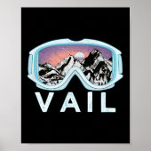 Vail Ski Snowboard Design_vail, Co-Goggles Skifahr Poster (Vorne)