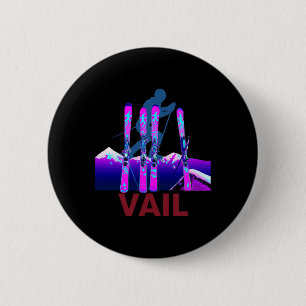Vail Skifahren und Snowboardfahren Retro 90er Vail Button