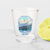 Vail Skigebiet Winter Colorado Schnapsglas (Vorderseite)
