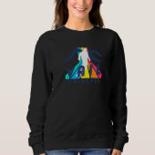 Vail Snowboarder Geometric Retro Striped Vail Colo Sweatshirt (Vorderseite)