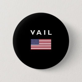 Vail USA American Flag Dark Color Button