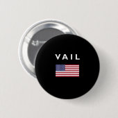 Vail USA American Flag Dark Color Button (Vorne & Hinten)