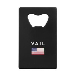 Vail USA American Flag Dark Color Geldbeutel Flaschenöffner