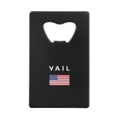 Vail USA American Flag Dark Color Geldbeutel Flaschenöffner (Rückseite)
