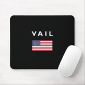 Vail USA American Flag Dark Color Mousepad (Mit Mouse)
