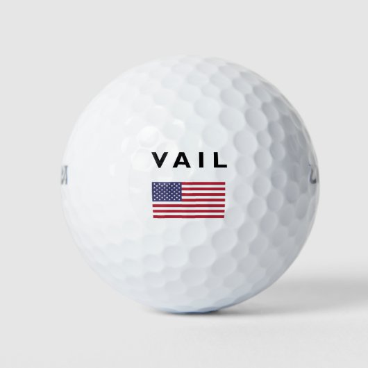 Vail USA American Flag Light Color Golfball (Vorderseite)