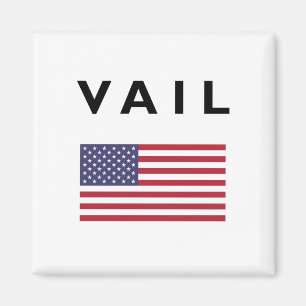 Vail USA American Flag Light Color Magnet