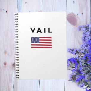 Vail USA American Flag Light Color Notizblock
