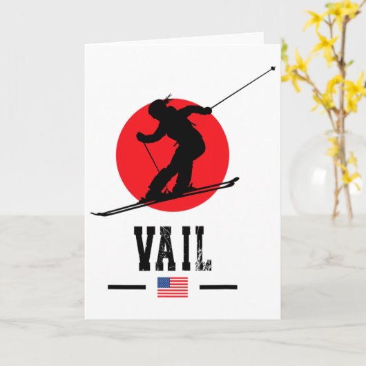 Vail Usa Ski Resort Rocky Mountains American Skiin Karte (Gelbe Blume)