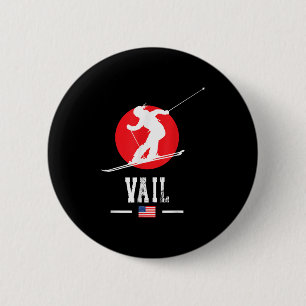 Vail Usa Ski Resort Rocky Mountains Amerikanisches Button