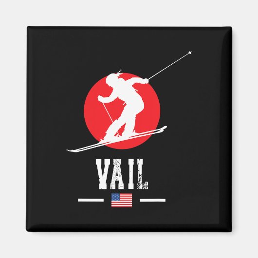 Vail Usa Ski Resort Rocky Mountains Amerikanisches Magnet (Vorne)