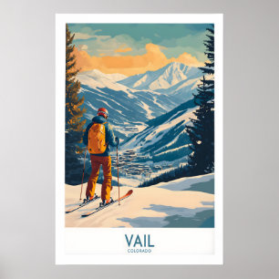 Vail-Wandkunst - Colorado-Skiplakat 1 Poster