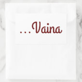 Vaina Rechteckiger Aufkleber (Tasche)