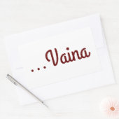 Vaina Rechteckiger Aufkleber (Umschlag)