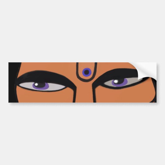 Vaishnava Tiger mustert Autoaufkleber (Vorne)