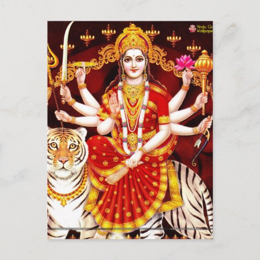 VAISHNO DEVI HINDU GODESS POSTKARTE (Vorderseite)