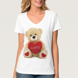 Vaishno Soft Toys Teddy Bär mit rotem Herzen - Lov T-Shirt