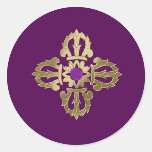 Vajra-Symbol Runder Aufkleber (Vorderseite)