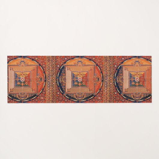 Vajradhatu Mandala Thangka mit Monogramm Yogamatte (Rückseite (Horizontal))