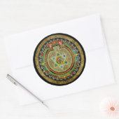 Vajrayogini Mandala-Aufkleber Runder Aufkleber (Umschlag)