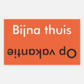 Vakantie/Thuis Koffer sticker (Vorderseite)