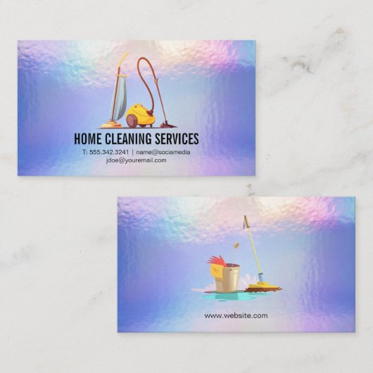 Vakuen | Pastellfolie Visitenkarte (Vorne/Hinten)