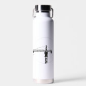 Vakuumisolierte Trinkflasche mit Kran-Grafik (Vorne)