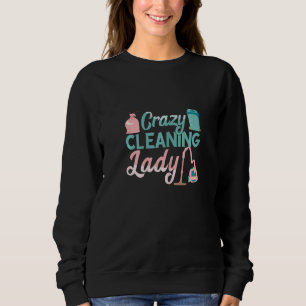Vakuumreiniger Crazy Reinigung Lady Müllbeutel Hau Sweatshirt