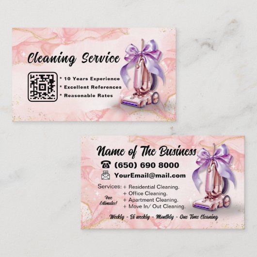 Vakuumreiniger Geschäftskartenreinigung Visitenkarte (Vorne/Hinten)