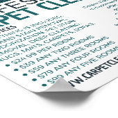 Vakuumreiniger, Teppichreiniger, Reinigungsservice Poster (Ecke)