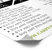 Vakuumreiniger, Teppichreiniger, Reinigungsservice Poster (Ecke)