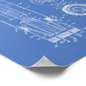 Vakuumröhre 1928 Patent Art Blueprint Poster (Ecke)