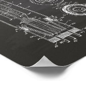 Vakuumröhre 1928 Patentenkabine Poster (Ecke)