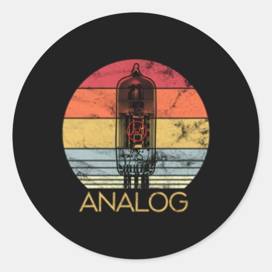 Vakuumröhre analoge Audioleistung Amp Hi-Fi oder G Runder Aufkleber (Vorderseite)