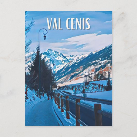 Val-Cenis Skistation Postkarte (Vorderseite)