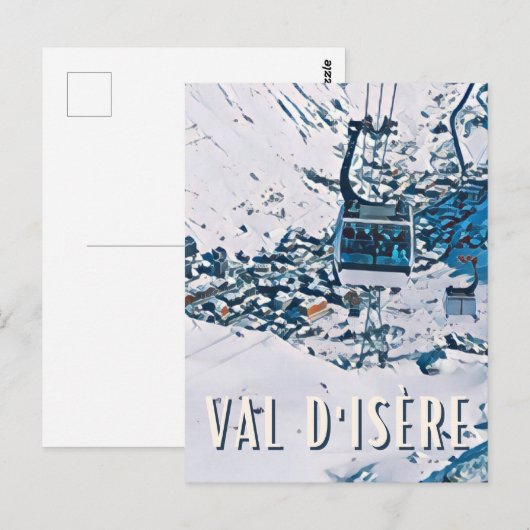 Val d’Isère Skistation Postkarte (Vorne/Hinten)