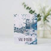 Val d’Isère Skistation Postkarte (Stehend Vorderseite)