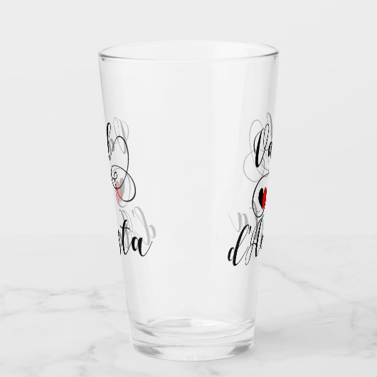 Val d'Aosta Flag Herz, Italien, Aostatal Glas (Links)