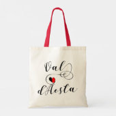 Val d'Aosta Flag Herz, Italien, Aostatal Tasche B (Rückseite)