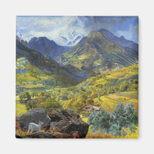 Val d'Aosta (Majestic Italia Alpine Landschaft) Magnet